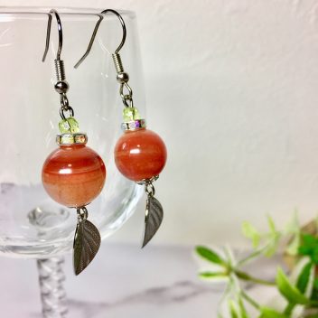 天然石 サードニクス ピアス