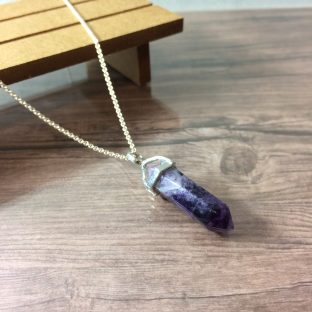 天然石 アメジスト10 六角柱  ペンダントトップ